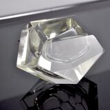 Cendrier de flavio Poli pour seguso, verre sommerso, Murano, italie, 1960