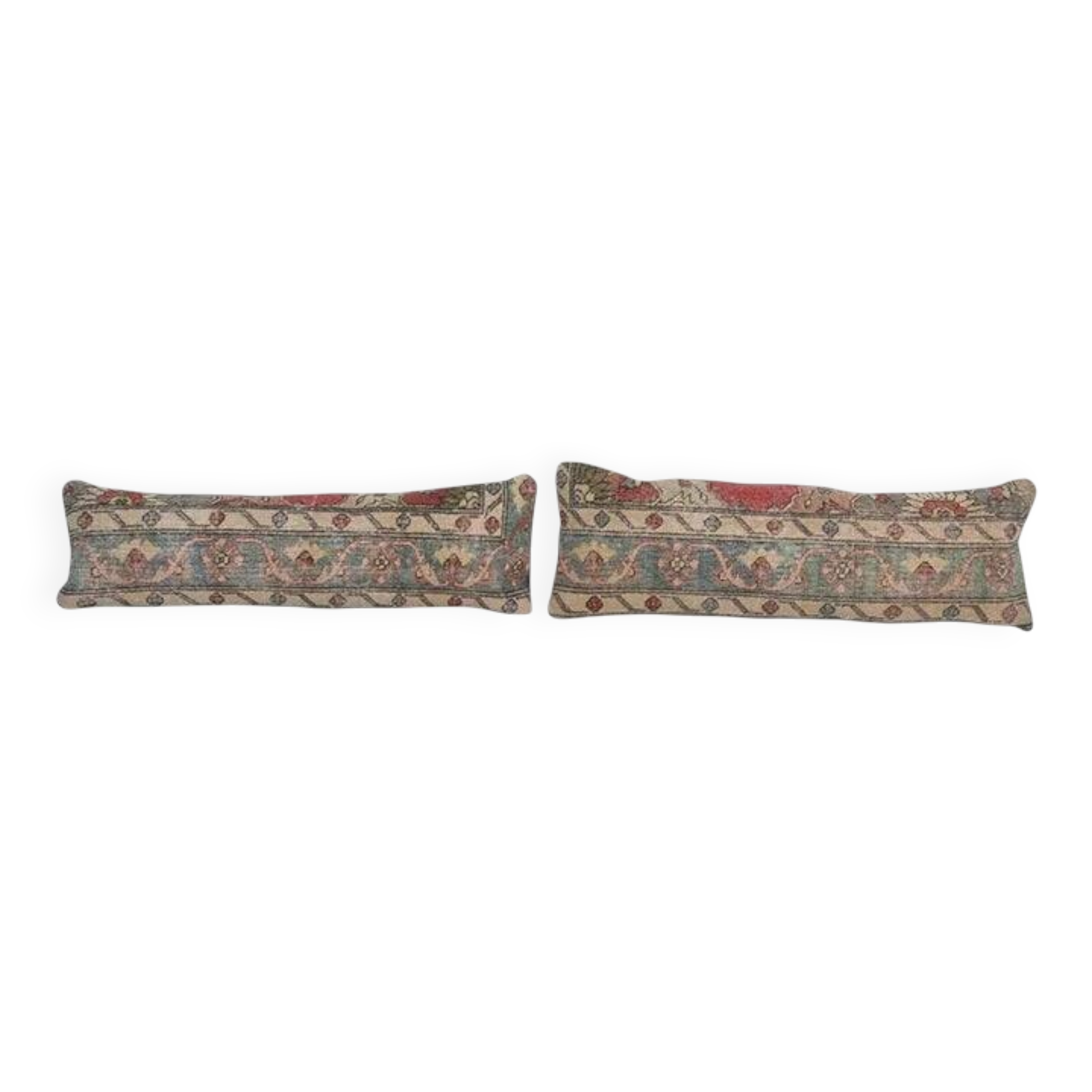 Set of 2 vintage Turkish cushion covers 25x86 cm