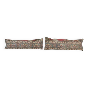Lot de 2 housses de coussin turque vintage 25x86 cm
