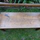 Ancient chestnut bench with armrests, late 19th century