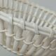 Woven earthenware basket