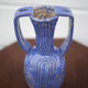 Vase in brutalist blue glazed terracotta 70