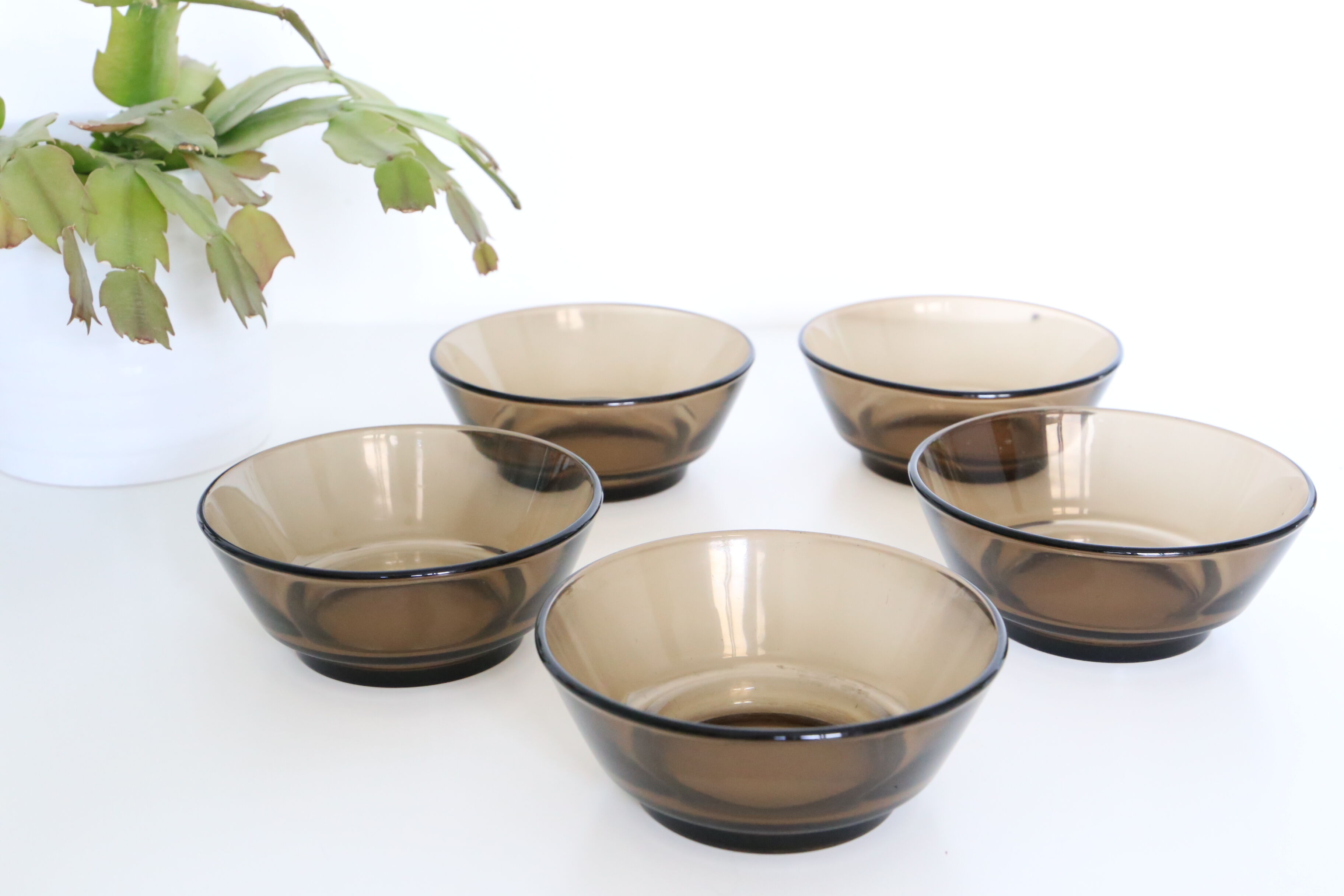 Verreco bowls in grey smoked glass