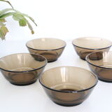 Verreco bowls in grey smoked glass