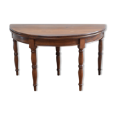 Table en noyer demi lune Antiques