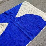 Tapis berbère bleu fait main 100cm x 200cm