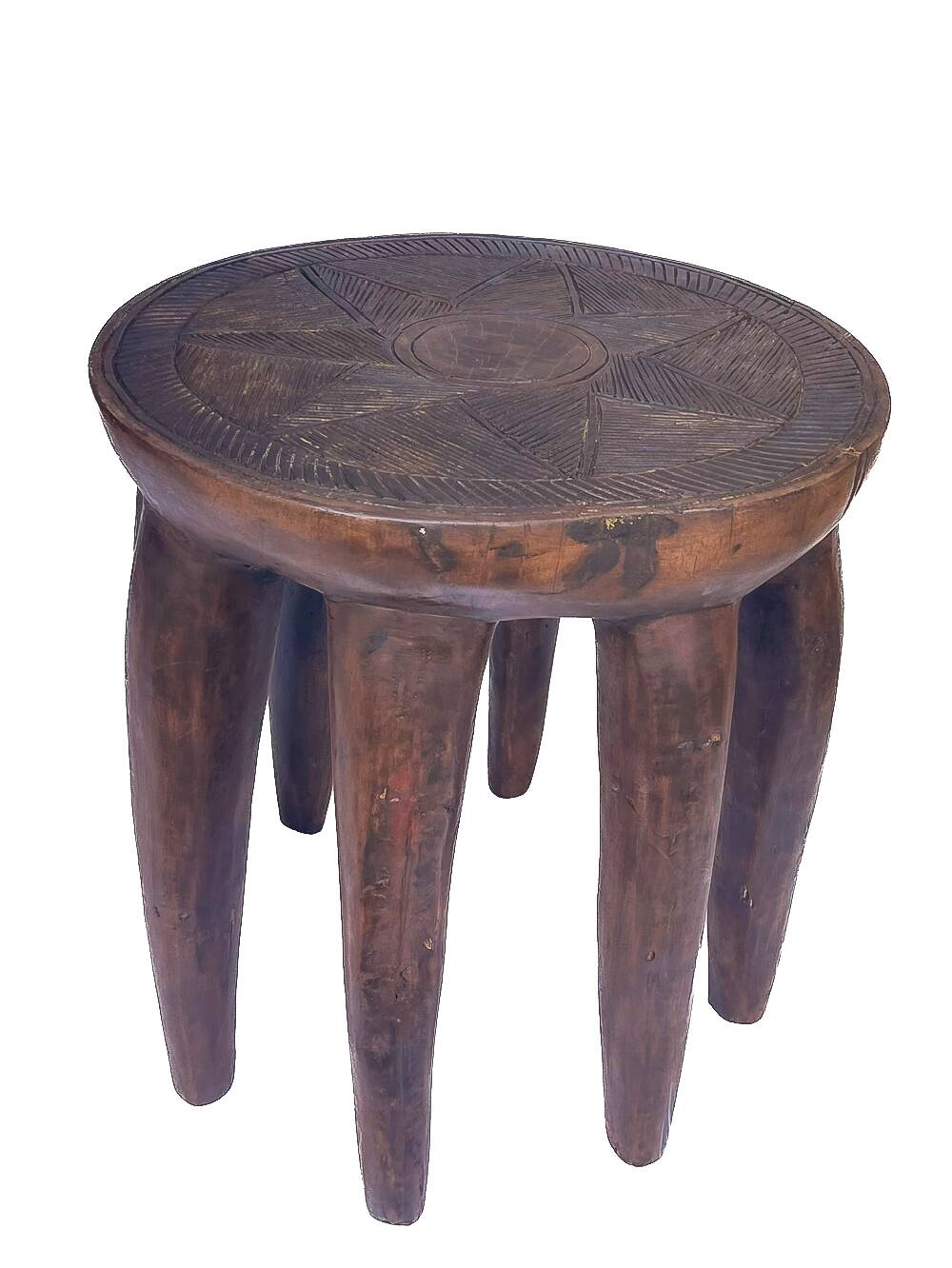 Large Nupe Stool 8 feet 50 cm – Solid wood tribal sculpture, piece