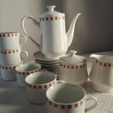 Service tea/coffee grounds Lustucru porcelain