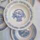 Assiettes creuses bleues paysage