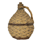 Rush and wicker demijohn