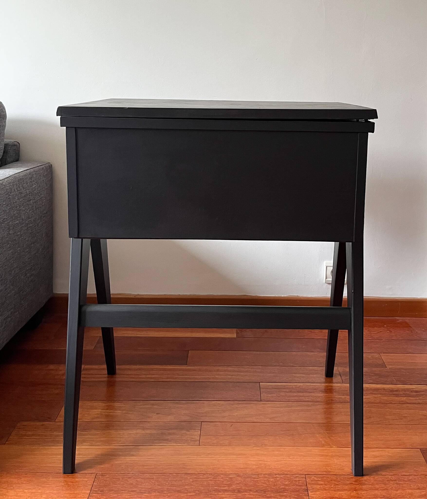 Vintage Sewing Machine Furniture Small Console Desk