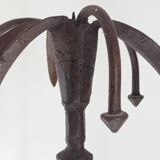 Brutalist wrought iron candle holder