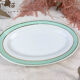 Ravier luneville "dauphine" porcelaine blanc vert