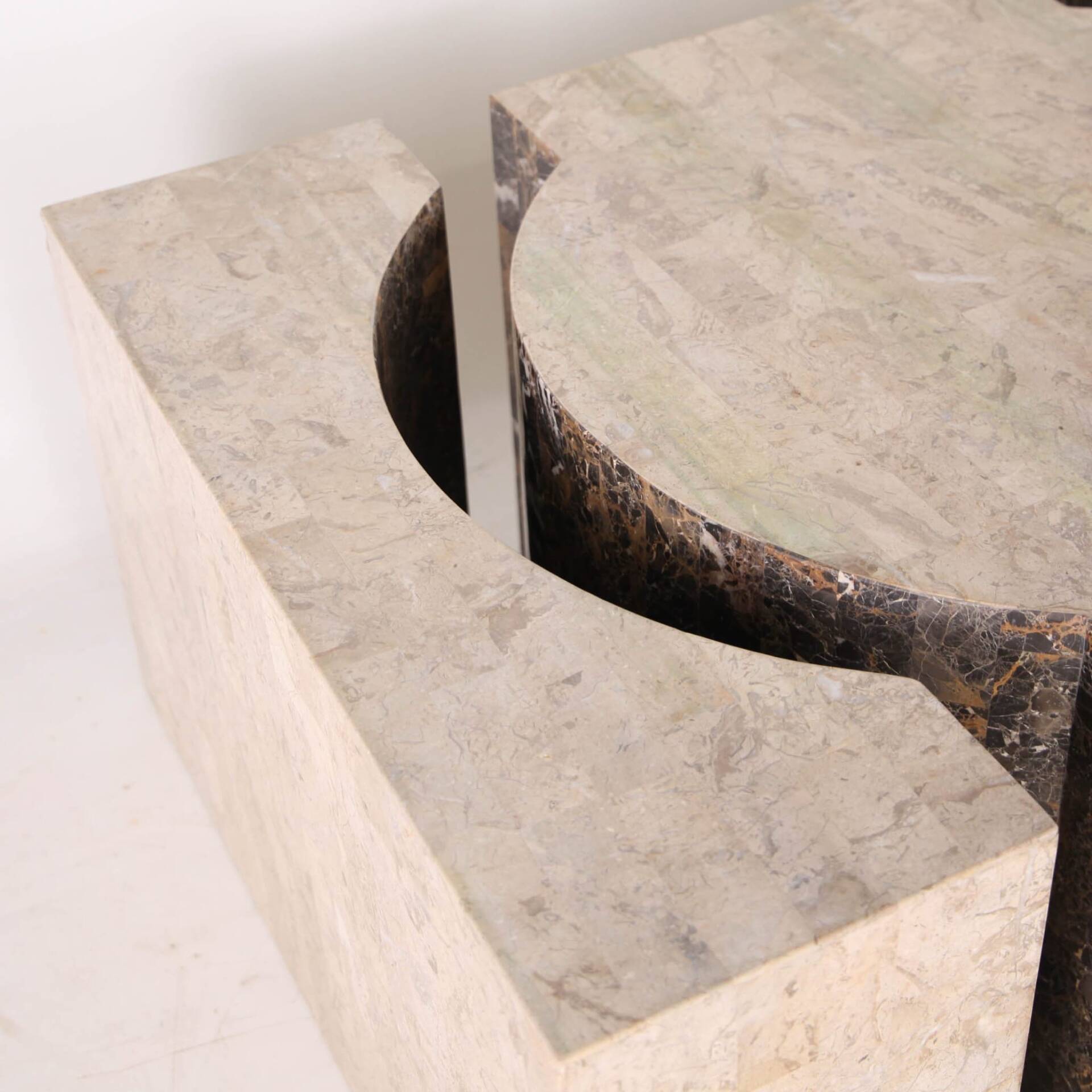 Coffee table in faux marble