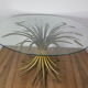Table basse ronde gerbe de blé 1970