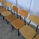 Set of 7 Vintage Industrial School Chairs / STOL Kamnik 1970s Yugoslavia