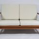 Scandinavian 2-seater Sofa, creme