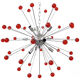 Red “star” murano glass sputnik chandelier by simoeng