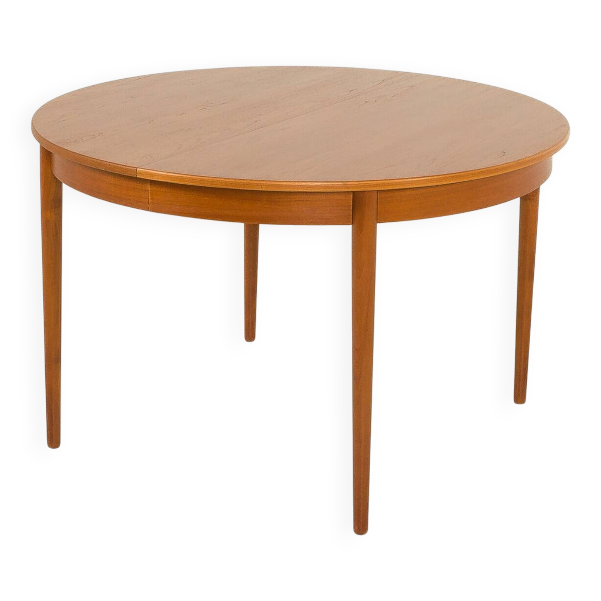 Table extensible en teck danois avec 2 allonges, années 1960.
