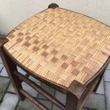 Tabouret de ferme en bois vintage
