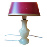 Beige marbled stone lamp - small alabaster lamp