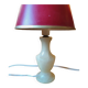 Lampe en pierre marbrée  beige -  petite lampe albâtre