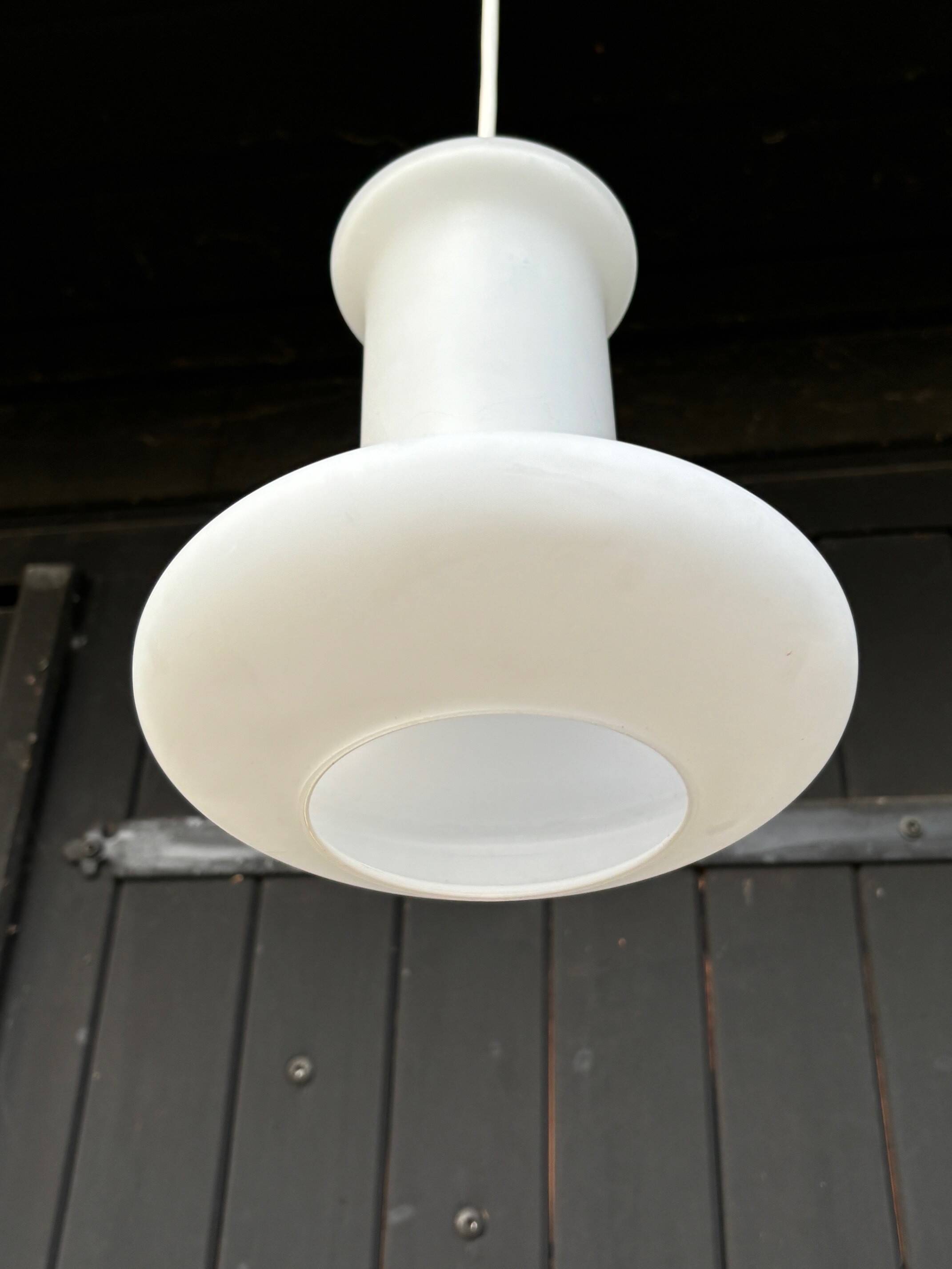 opaline pendant light - suede from the 70s