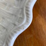 Ceramic compartmentalized leaf appetizer dish