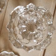 6 Bougeoirs en verre de Reims