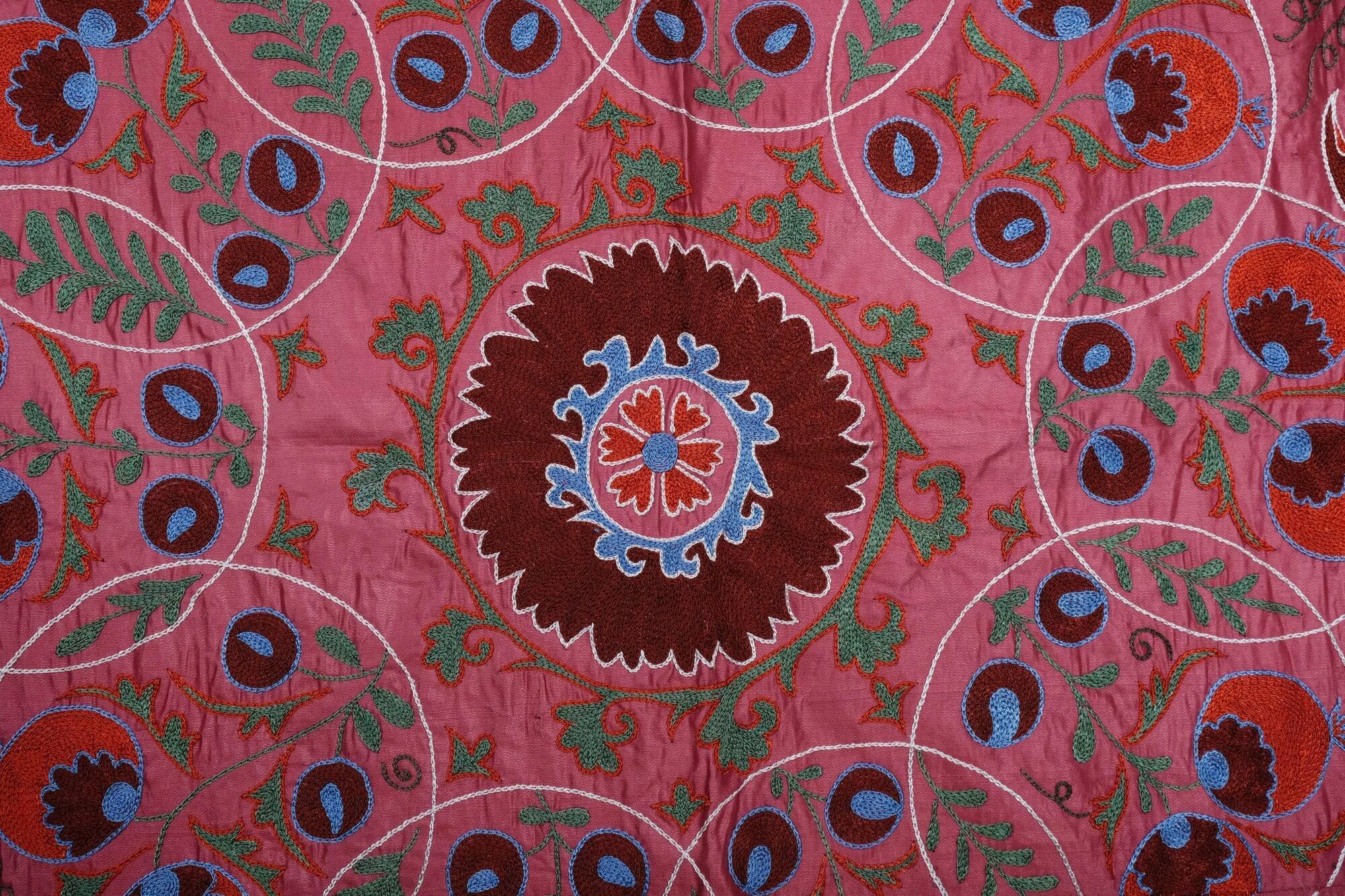 Vintage hand-embroidered tribal tapestry 245x299 cm