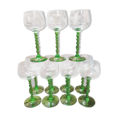 11 crystal Alsace wine glasses