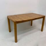 table à manger extensible en bois de pin, Rainer Daumiller, années 1970