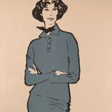 Fashion illustration 1957 by René Gruau