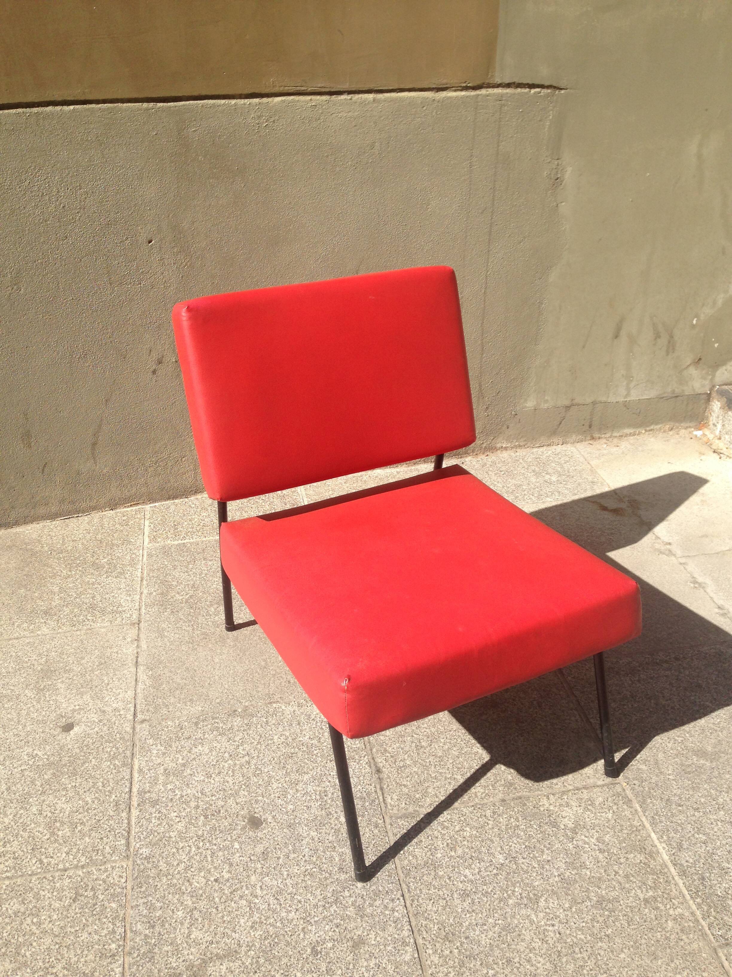 Armchair by Pierre Guariche signed Airborne 1960