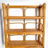 Rattan wall shelf