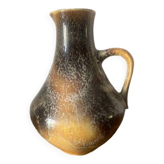 Numbered enameled stoneware vase.