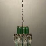 Lustre en cristal italien vintage années 1940