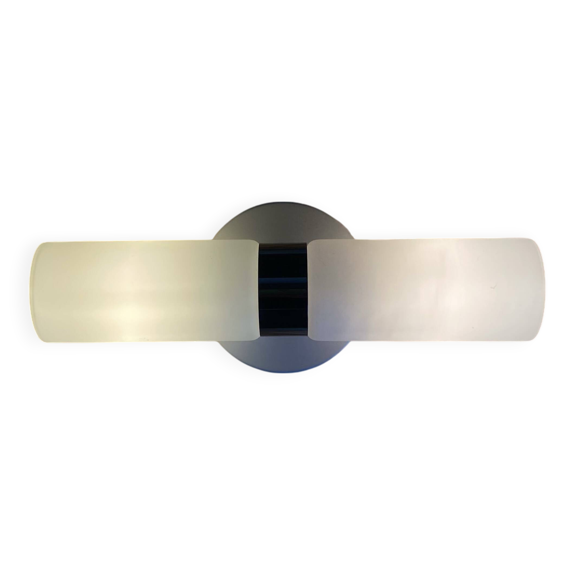 Wall lamp tube white glass and chrome metal vintage lighting LAMP-7428