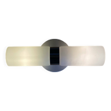 Wall lamp tube white glass and chrome metal vintage lighting LAMP-7428