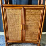Rattan bookcase shelf