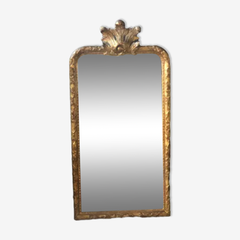 Miroir ancien louis Phillippe cadre doré 51x100cm