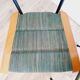 Pair of armchairs and vintage coffee table straw, wood and metal