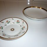 Set of 2 small cups with golden border