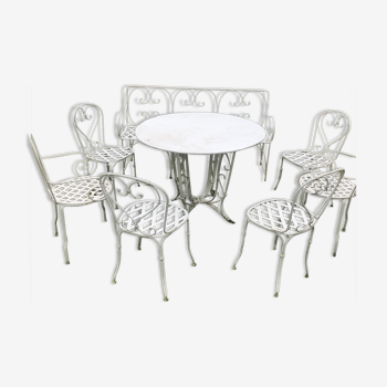 Antique wrought iron garden furniture