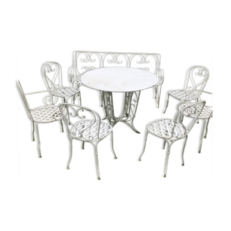 Antique wrought iron garden furniture