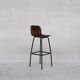 French mid-century leather bar stools