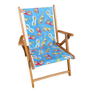Chaise bois pliante rétro