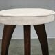 Paire de tabourets en bois de hêtre Art Déco, années 1940, nouvellement rembourrés