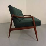 Organic Teak Sofa by Hartmut Lohmeyer for Wilkhahn, 1960s