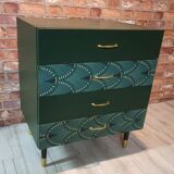 Chest of drawers 1960s renovated green